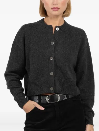 Autumn Cashmere Button-front Cardigan In Black