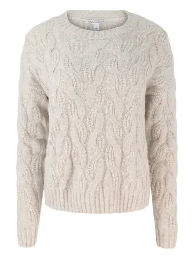 Autumn Cashmere Cable Knit Cashmere Sweater In White