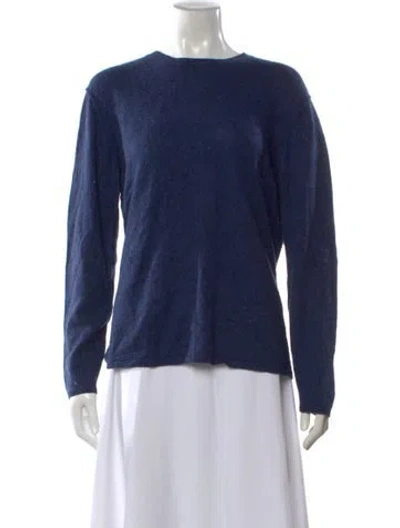 Pre-owned Autumn Cashmere Cashmere Bateau Neckline Sweater In Blue