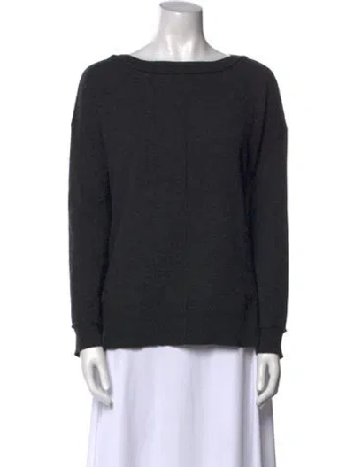 Pre-owned Autumn Cashmere Cashmere Bateau Neckline Sweater In Gray