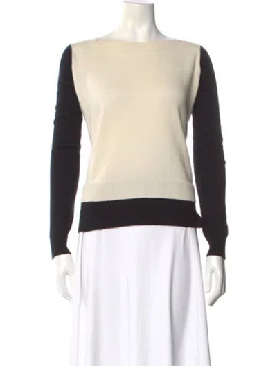 Pre-owned Autumn Cashmere Cashmere Bateau Neckline Sweater In Neutral