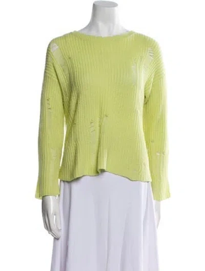 Pre-owned Autumn Cashmere Cashmere Bateau Neckline Sweater In Yellow
