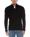 Autumn Cashmere Cashmere-blend Button Pullover In Black