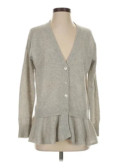 Pre-owned Autumn Cashmere Cashmere Cardigan Sweater In Gray
