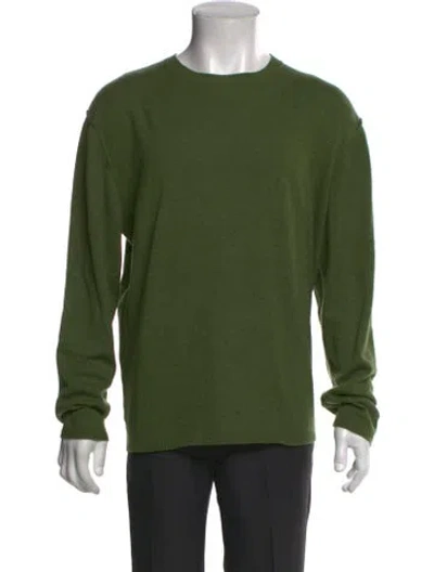 Pre-owned Autumn Cashmere Cashmere Crew Neck Pullover In Green