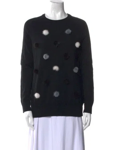 Pre-owned Autumn Cashmere Cashmere Crew Neck Sweater In Black