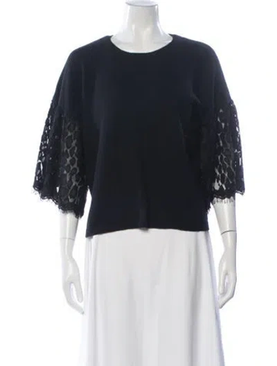 Pre-owned Autumn Cashmere Cashmere Crew Neck Sweater In Black