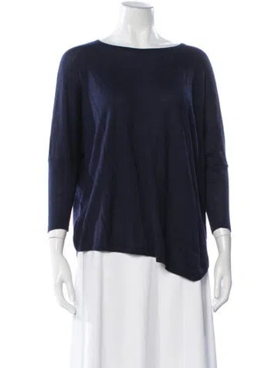 Pre-owned Autumn Cashmere Cashmere Crew Neck Sweater In Blue