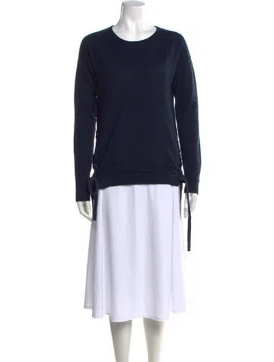Pre-owned Autumn Cashmere Cashmere Crew Neck Sweater In Blue