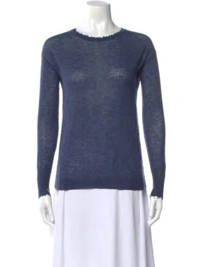Pre-owned Autumn Cashmere Cashmere Crew Neck Sweater In Blue
