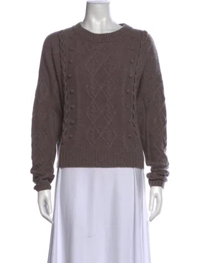 Pre-owned Autumn Cashmere Cashmere Crew Neck Sweater In Brown