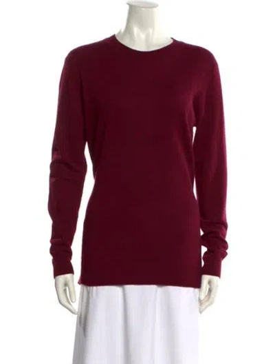 Pre-owned Autumn Cashmere Cashmere Crew Neck Sweater In Burgundy