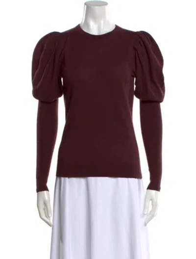 Pre-owned Autumn Cashmere Cashmere Crew Neck Sweater In Burgundy
