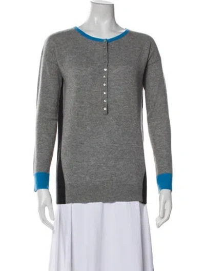 Pre-owned Autumn Cashmere Cashmere Crew Neck Sweater In Gray
