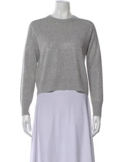 Pre-owned Autumn Cashmere Cashmere Crew Neck Sweater In Gray