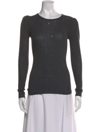 Pre-owned Autumn Cashmere Cashmere Crew Neck Sweater In Gray