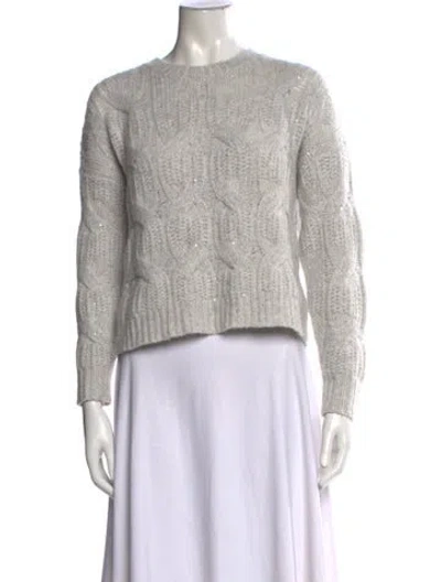 Pre-owned Autumn Cashmere Cashmere Crew Neck Sweater In Gray