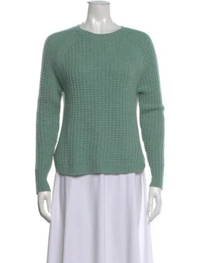 Pre-owned Autumn Cashmere Cashmere Crew Neck Sweater In Green