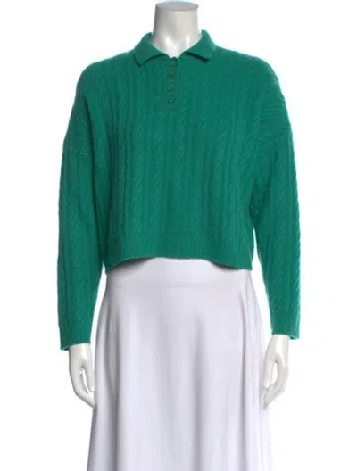Pre-owned Autumn Cashmere Cashmere Crew Neck Sweater In Green
