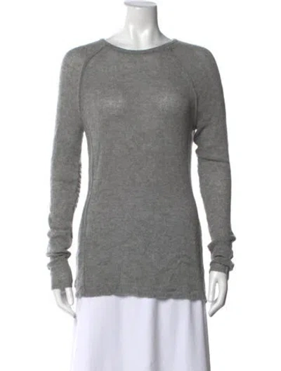 Pre-owned Autumn Cashmere Cashmere Crew Neck Sweater In Grey