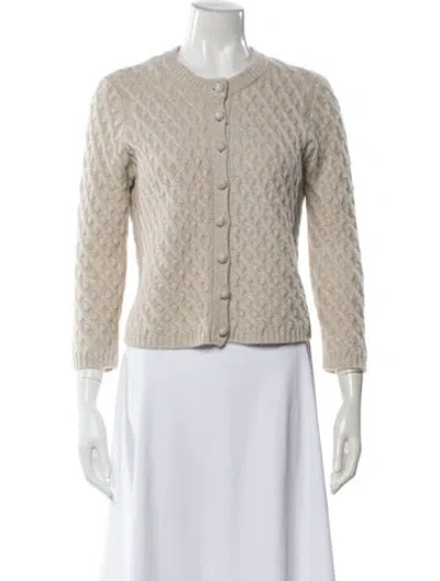 Pre-owned Autumn Cashmere Cashmere Crew Neck Sweater In Neutral