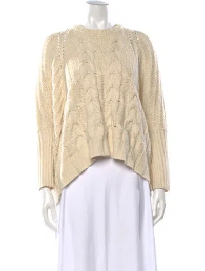 Pre-owned Autumn Cashmere Cashmere Crew Neck Sweater In Neutrals