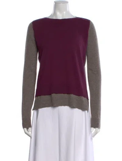 Pre-owned Autumn Cashmere Cashmere Crew Neck Sweater In Purple
