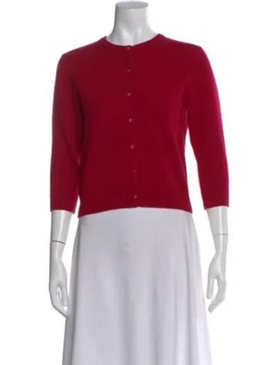 Pre-owned Autumn Cashmere Cashmere Crew Neck Sweater In Red