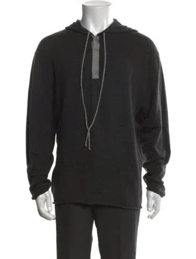 Pre-owned Autumn Cashmere Cashmere Graphic Print Cardigan In Gray