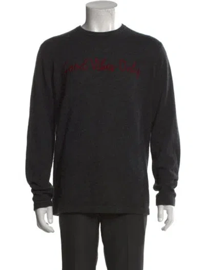 Pre-owned Autumn Cashmere Cashmere Graphic Print Pullover In Gray