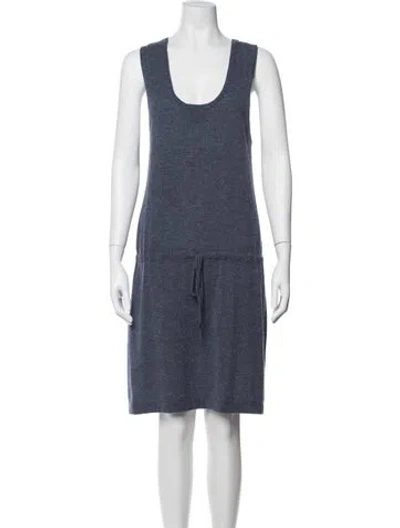 Pre-owned Autumn Cashmere Cashmere Knee-length Dress In Blue