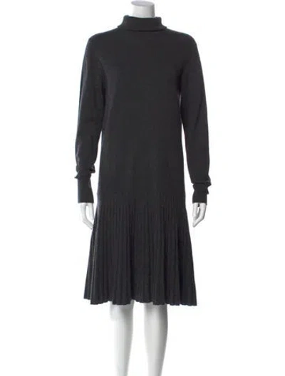 Pre-owned Autumn Cashmere Cashmere Knee-length Dress In Gray