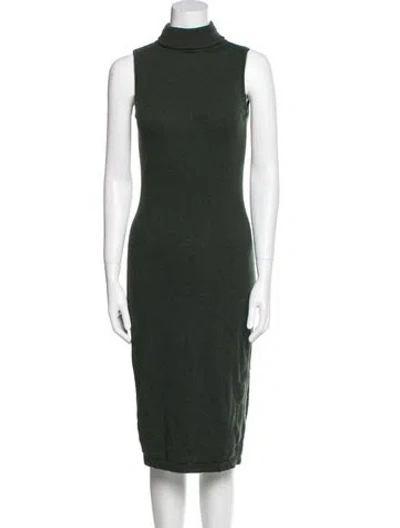 Pre-owned Autumn Cashmere Cashmere Knee-length Dress In Green