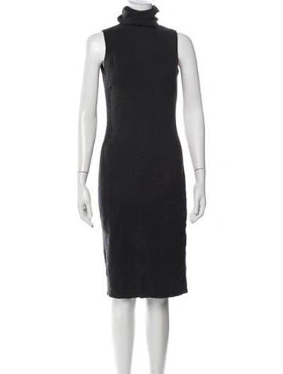 Pre-owned Autumn Cashmere Cashmere Knee-length Dress In Grey