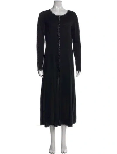 Pre-owned Autumn Cashmere Cashmere Long Dress In Black