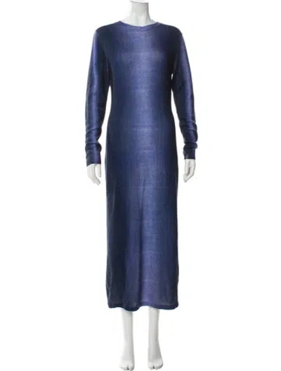 Pre-owned Autumn Cashmere Cashmere Long Dress W/ Tags In Blue