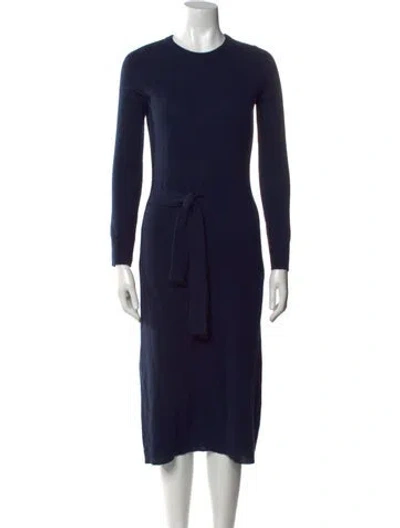 Pre-owned Autumn Cashmere Cashmere Midi Length Dress In Black