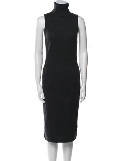 Pre-owned Autumn Cashmere Cashmere Midi Length Dress In Gray