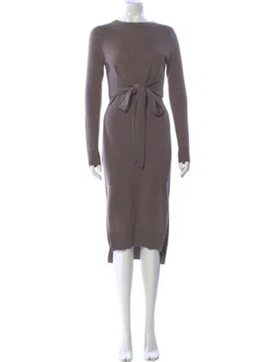 Pre-owned Autumn Cashmere Cashmere Midi Length Dress In Gray