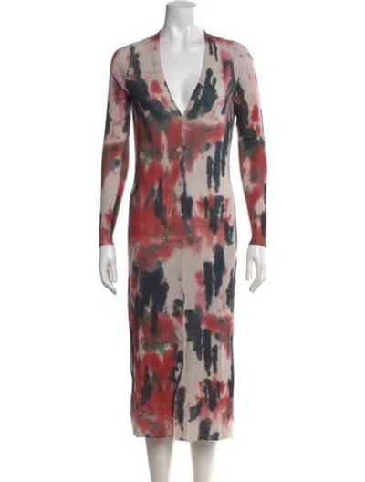 Pre-owned Autumn Cashmere Cashmere Midi Length Dress W/ Tags In Red