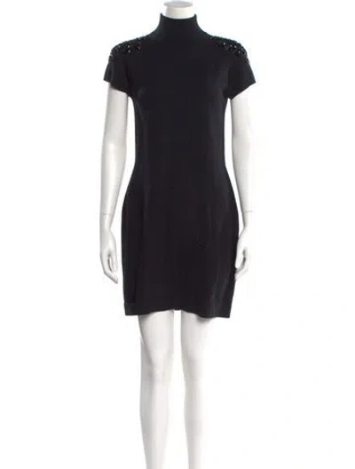 Pre-owned Autumn Cashmere Cashmere Mini Dress In Black