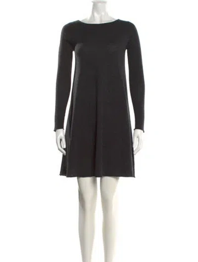 Pre-owned Autumn Cashmere Cashmere Mini Dress In Black