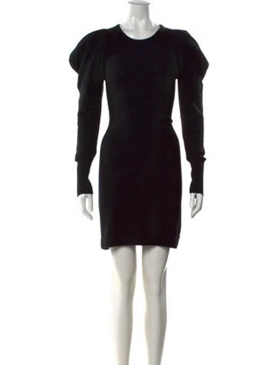Pre-owned Autumn Cashmere Cashmere Mini Dress In Black
