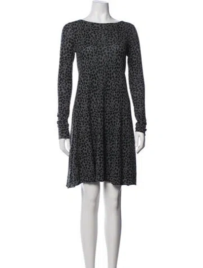 Pre-owned Autumn Cashmere Cashmere Mini Dress In Grey