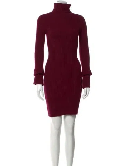 Pre-owned Autumn Cashmere Cashmere Mini Dress In Red