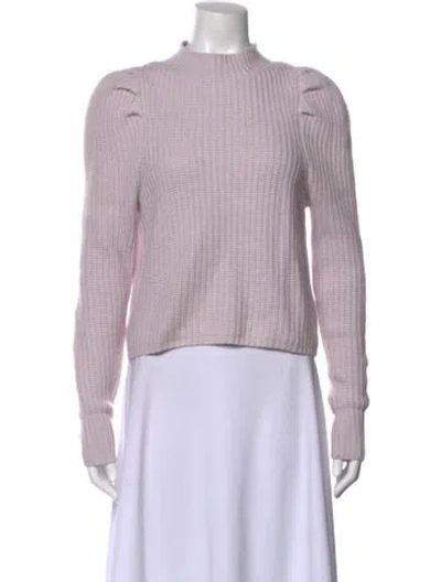 Pre-owned Autumn Cashmere Cashmere Mock Neck Sweater In Purple