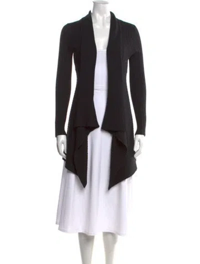 Pre-owned Autumn Cashmere Cashmere Open Front Sweater In Black
