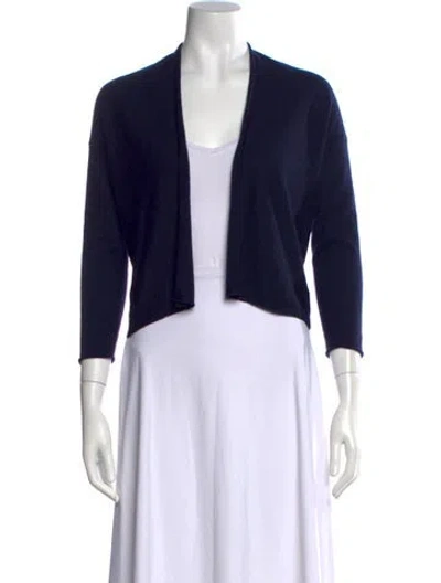 Pre-owned Autumn Cashmere Cashmere Open Front Sweater In Black