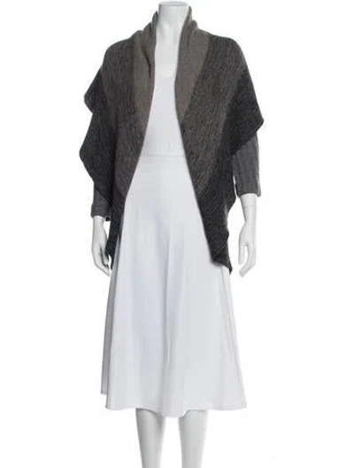 Pre-owned Autumn Cashmere Cashmere Open Front Sweater In Neutral