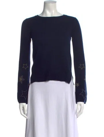 Pre-owned Autumn Cashmere Cashmere Patterned Sweater In Black